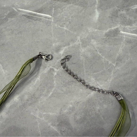 Blown Glass Pendant Teardrop Unique Necklace With Lobster Clasp Closure - Picture 4 of 10